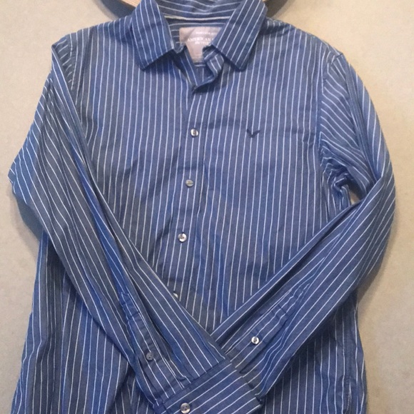 American Eagle size S chambray dress shirt - Picture 3 of 3